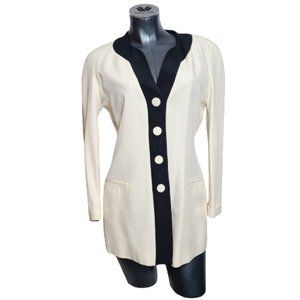 BEAUTIFUL GIORGIO ARMANI CONTRASTING BORDERS BLAZER / JACKET -SIZE: 8